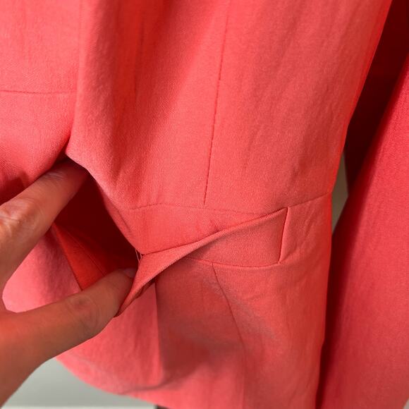 Torrid Cut Away Blazer 3X Womens Porcelain Rose Open Work Office Chic Plus Size - Picture 7 of 12